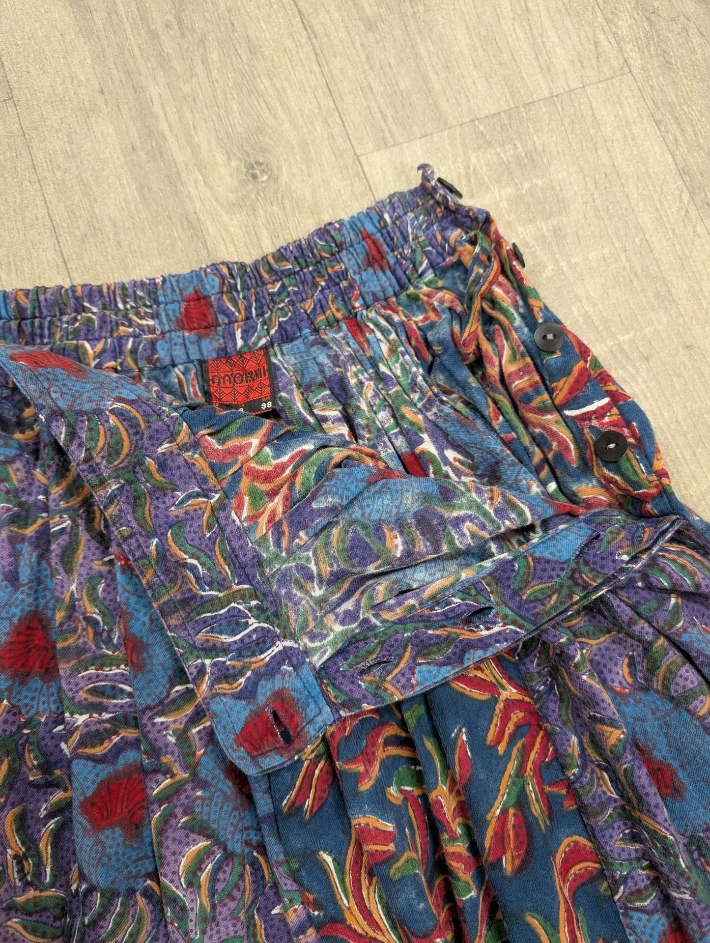 Gorgeous 1980s Anokhi Indian cotton skirt - XS