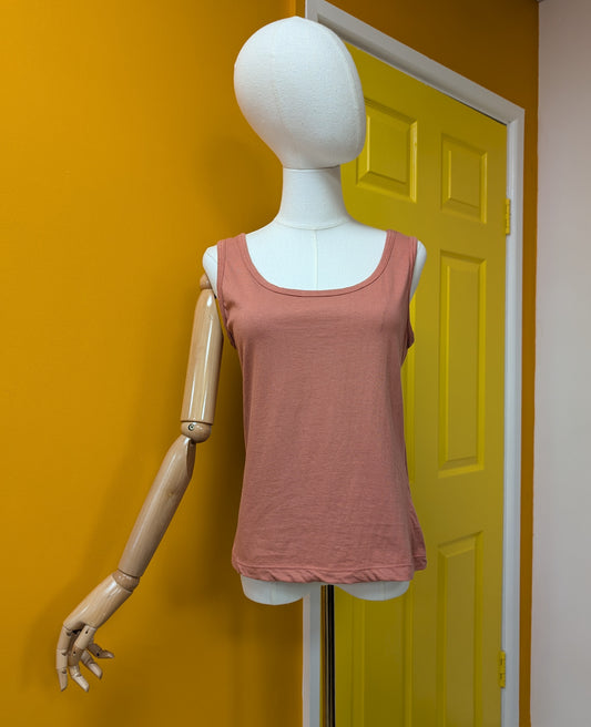 1980s Dorothy Perkins pink cotton vest
