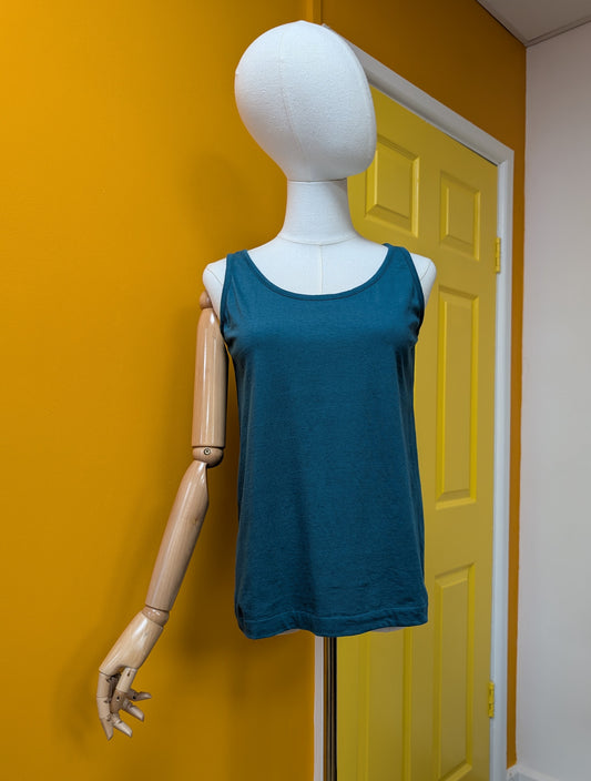 1980s Chelsea Girl green cotton vest
