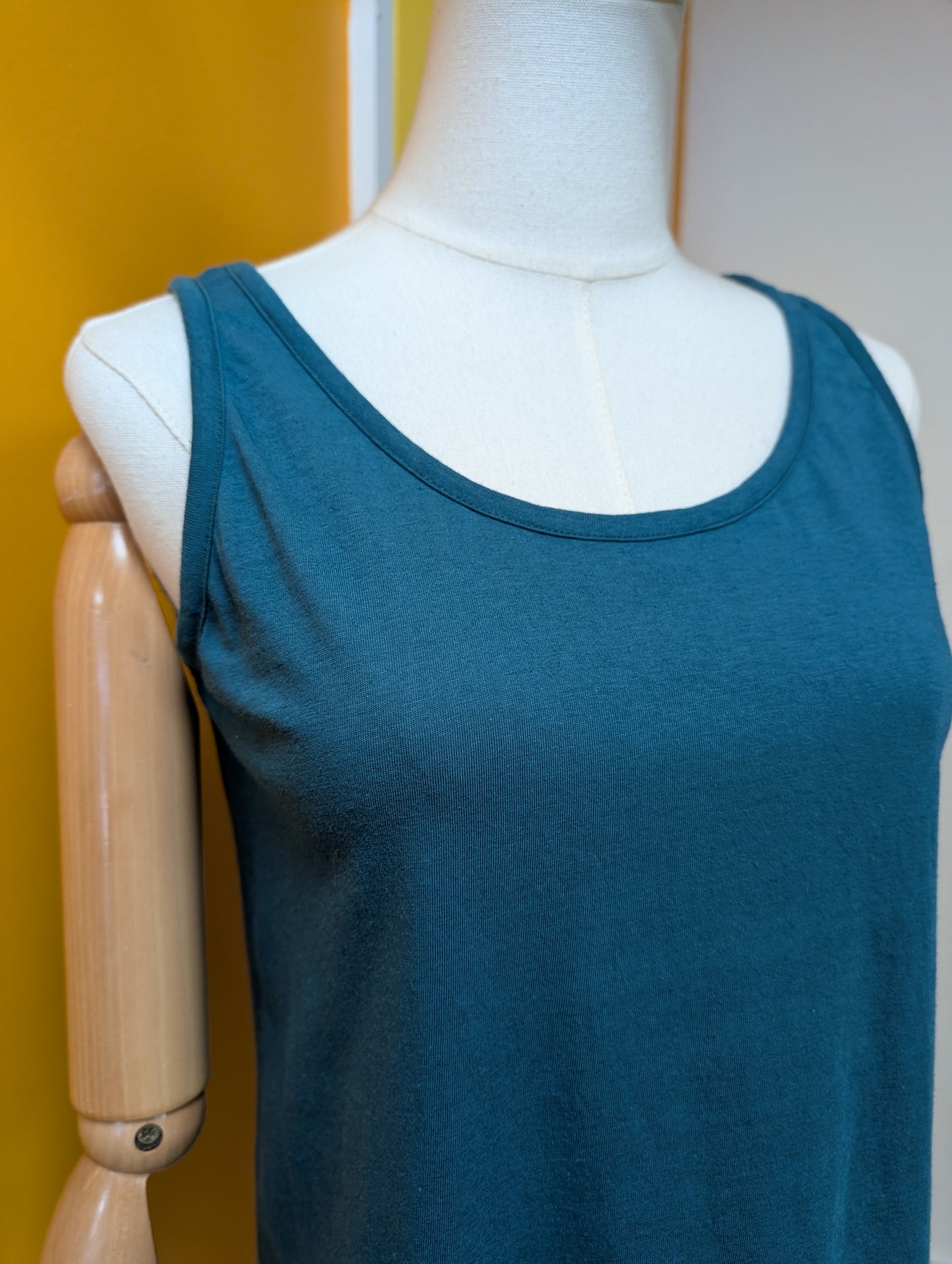 1980s Chelsea Girl green cotton vest