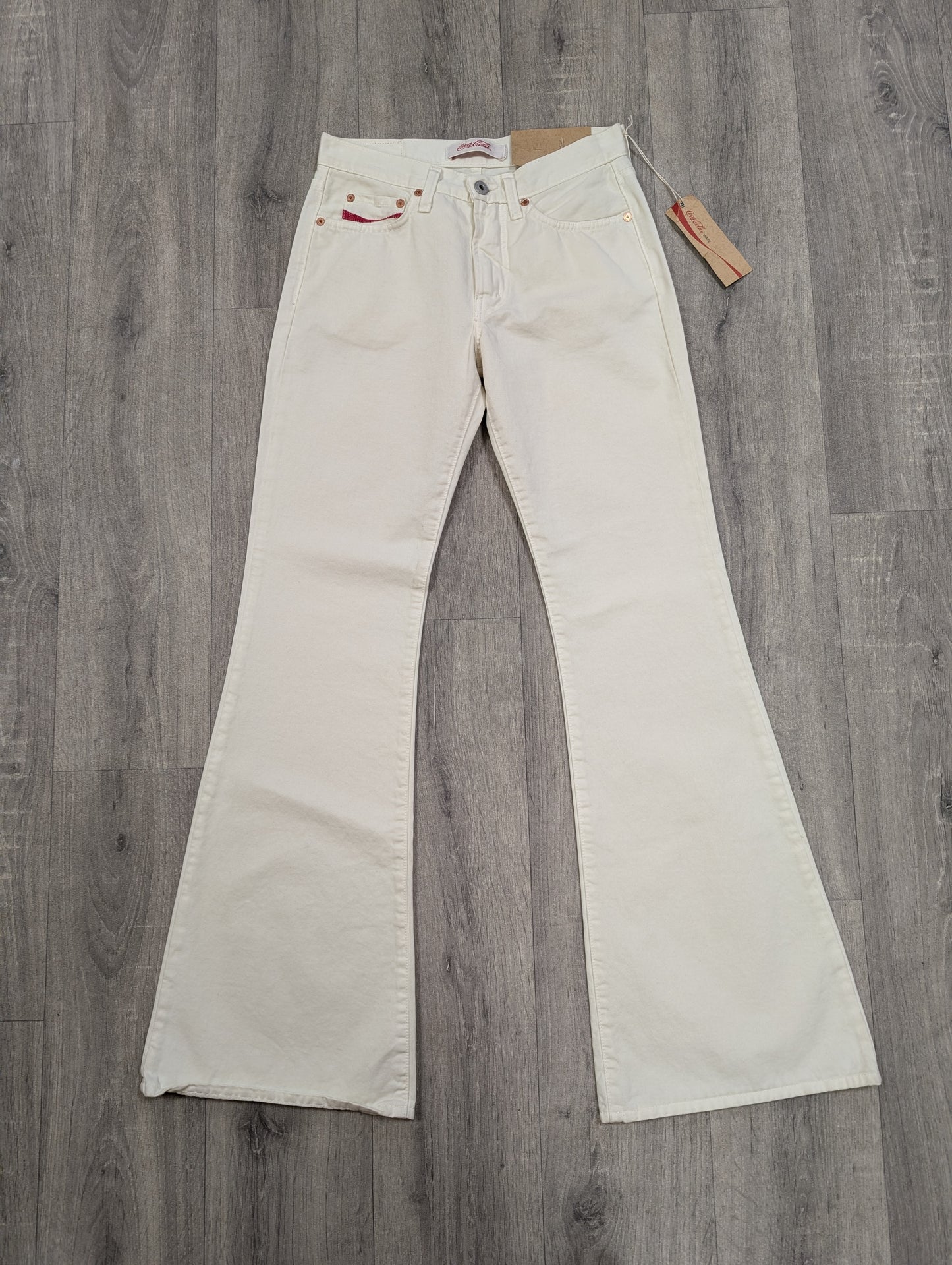 Deadstock Y2K Coca Cola white jeans - 26"W 31"L