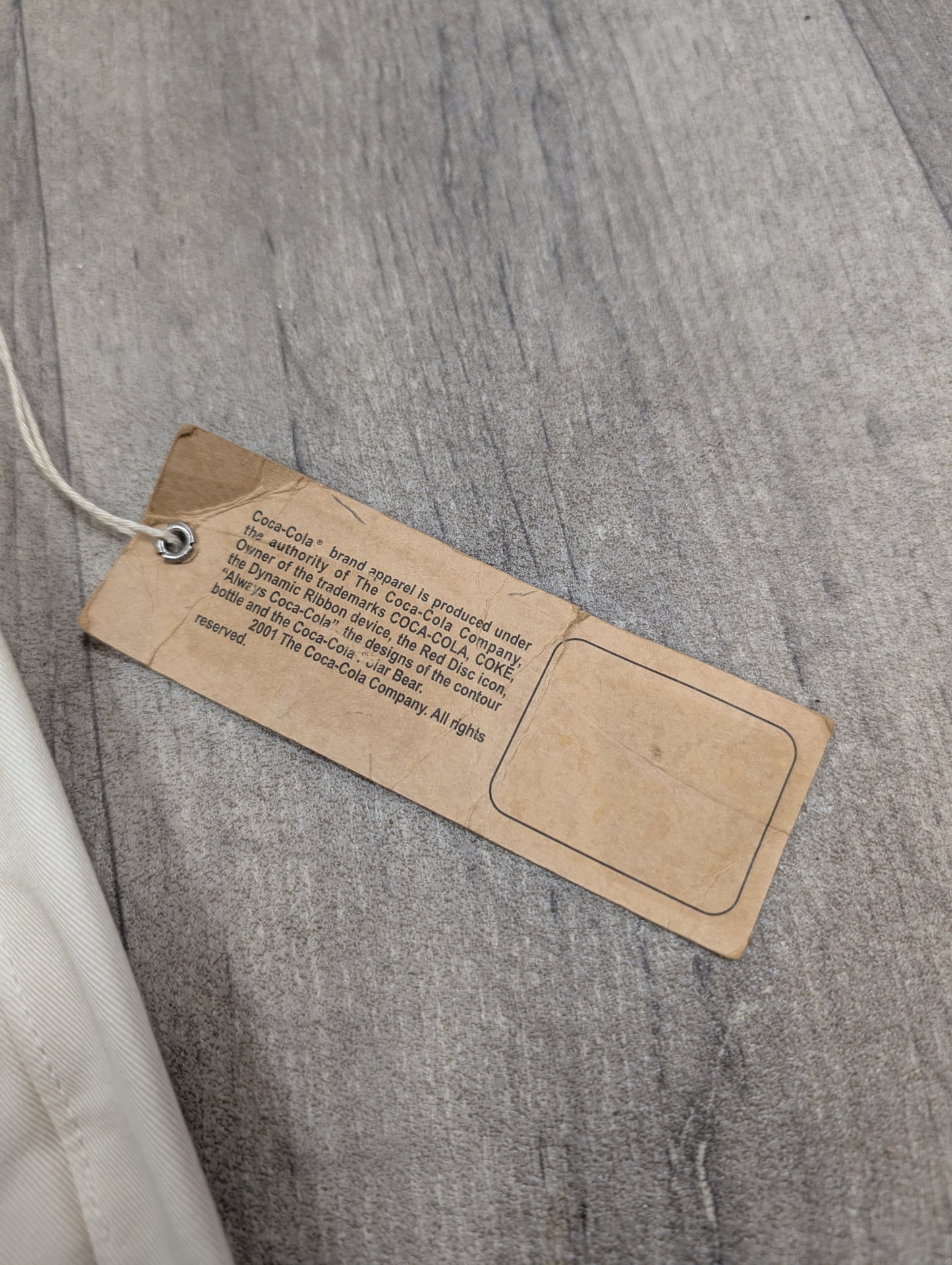 Deadstock Y2K Coca Cola white jeans - 26"W 31"L