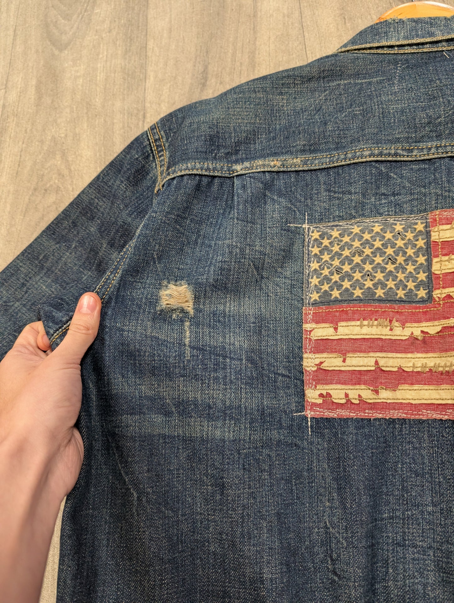 Ralph Lauren Polo Jeans USA flag denim jacket
