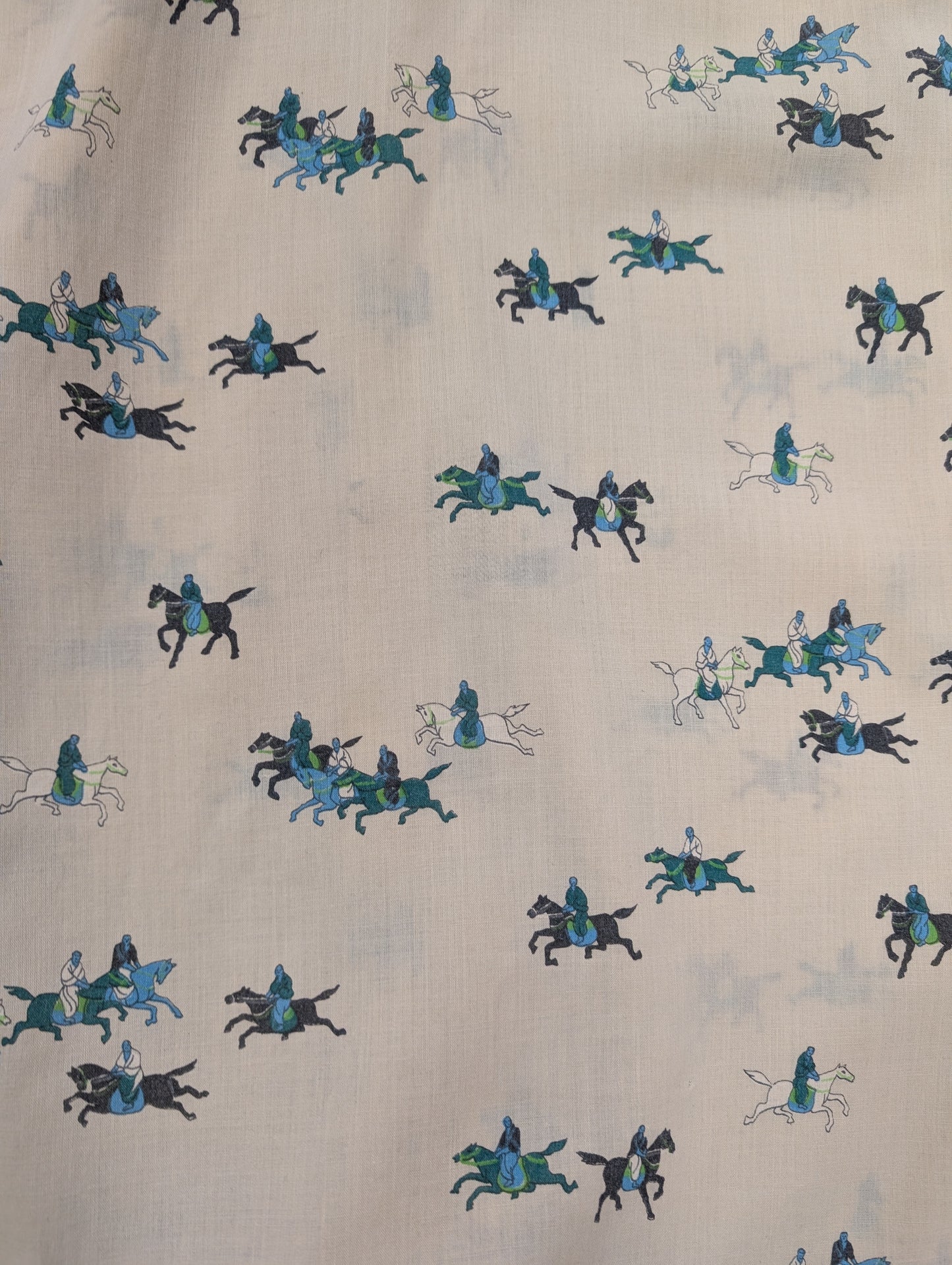 1970s Ben Sherman novelty horse print dagger collar shirt