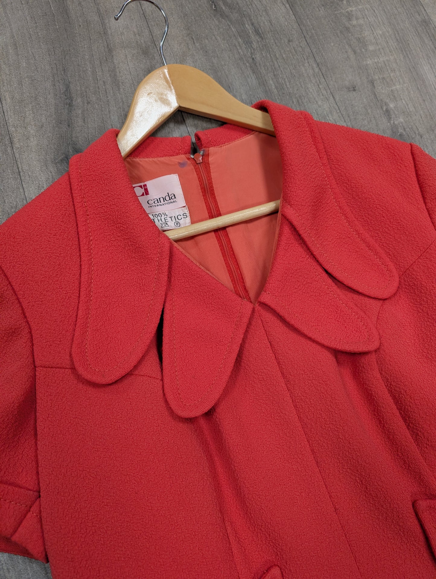1970s Canda dress with epic collar - Size 12/14