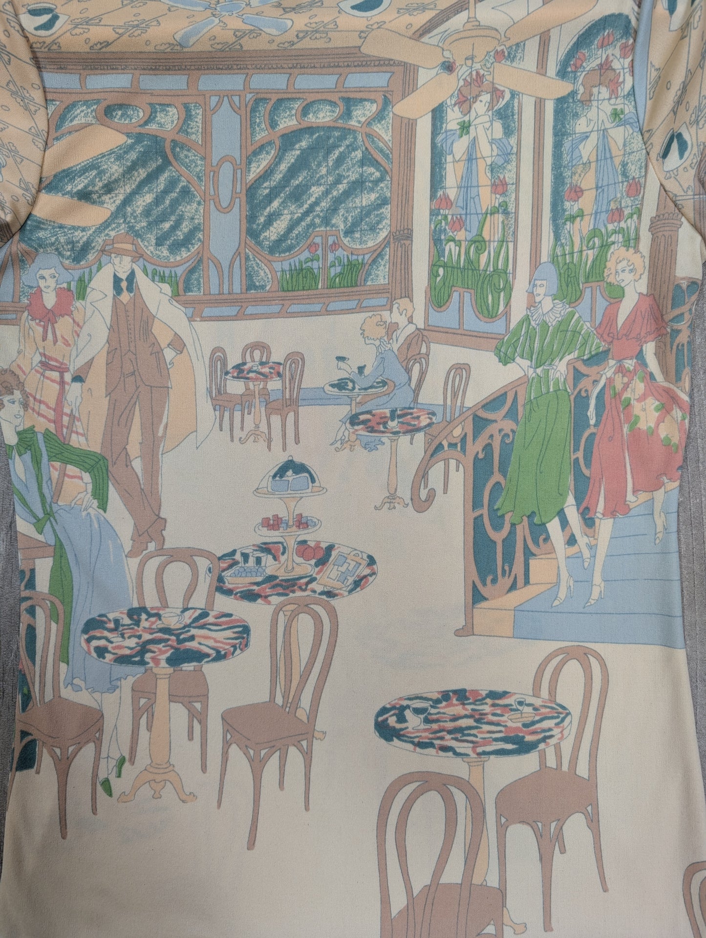 1970s Helen Sue novelty print nylon tee