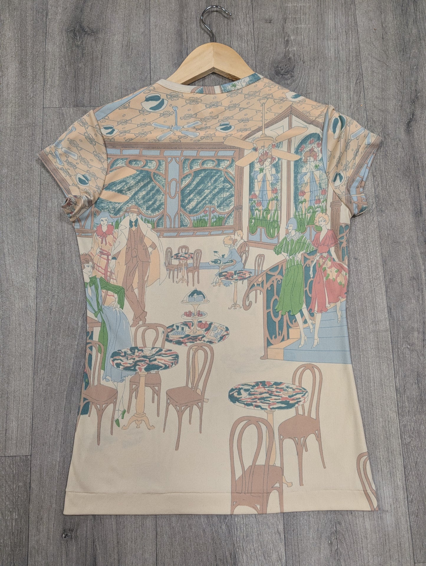 1970s Helen Sue novelty print nylon tee
