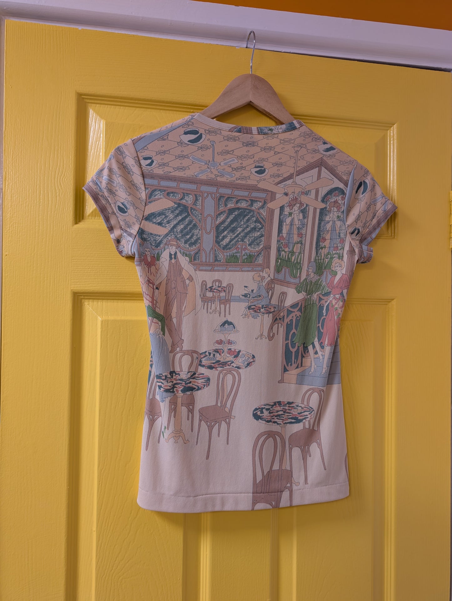 1970s Helen Sue novelty print nylon tee