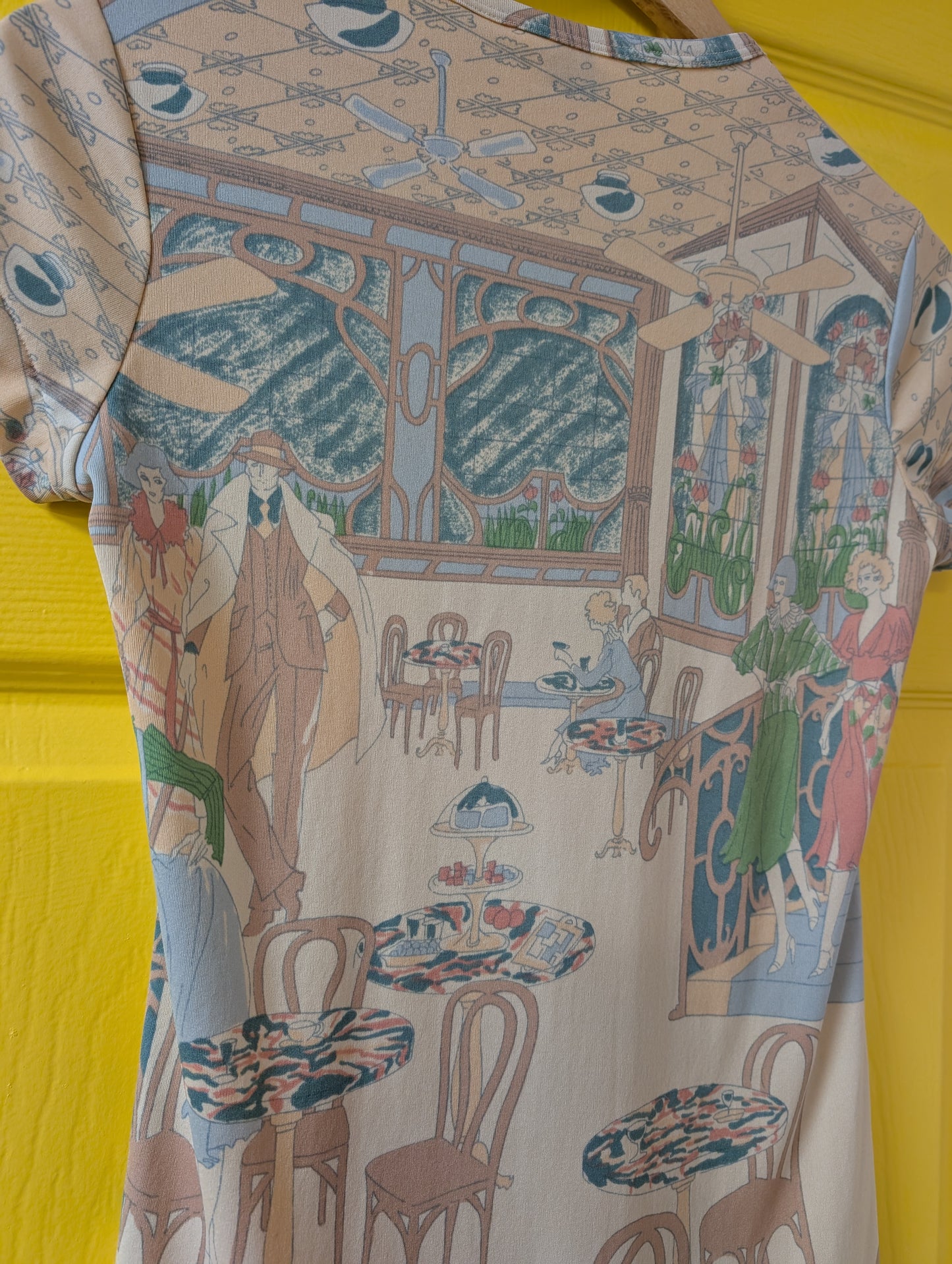 1970s Helen Sue novelty print nylon tee