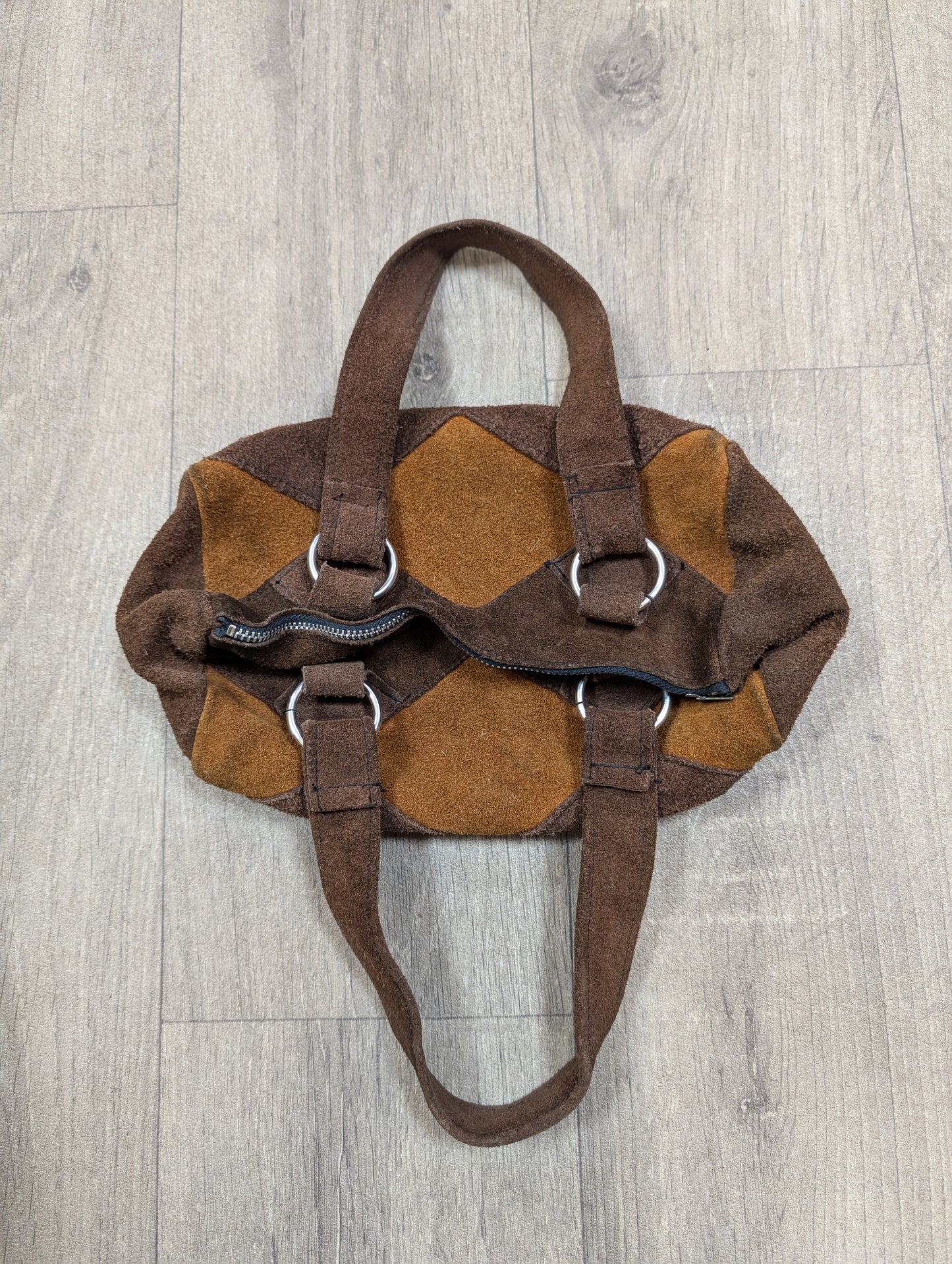 1970s brown suede bag