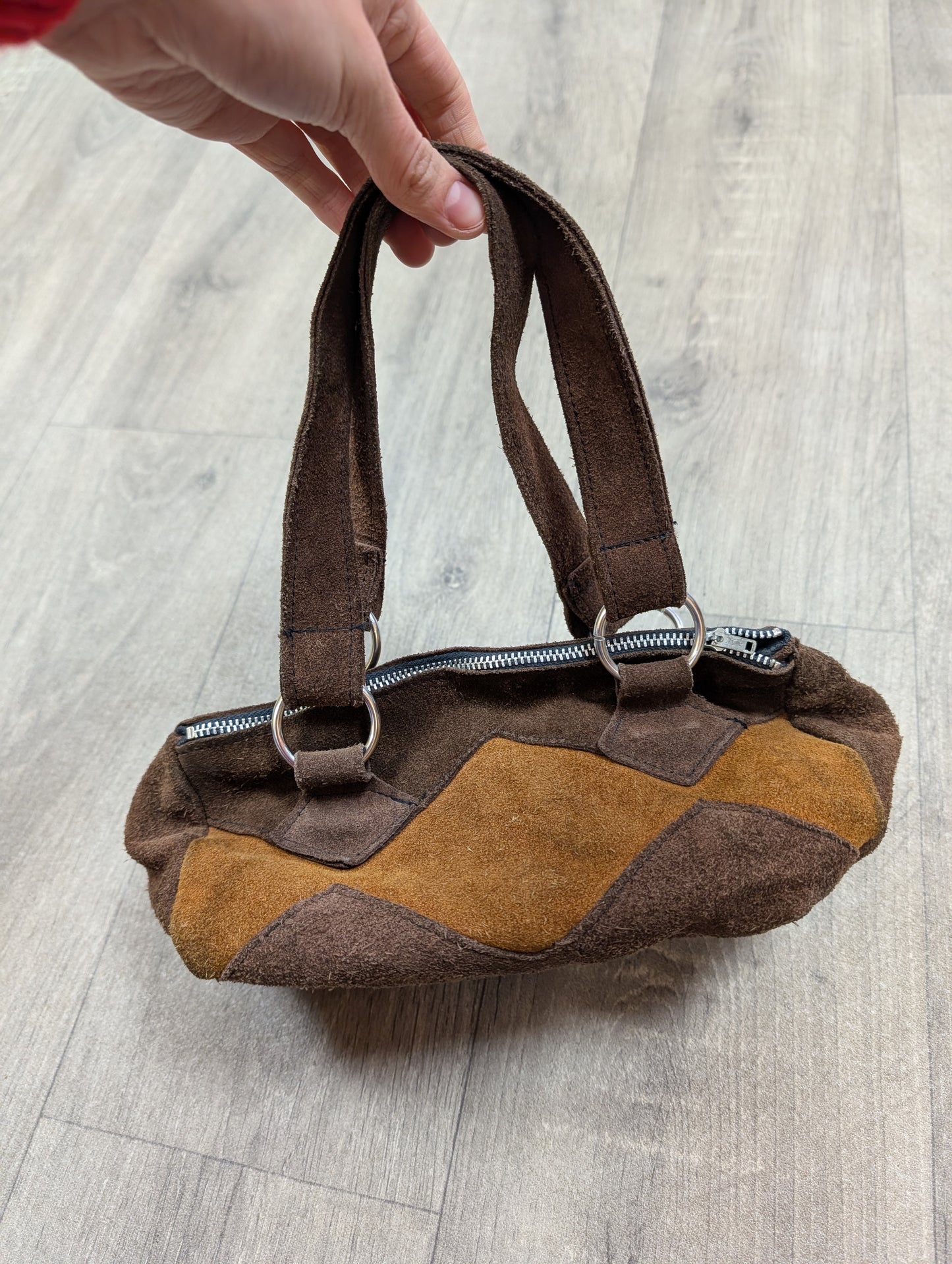 1970s brown suede bag