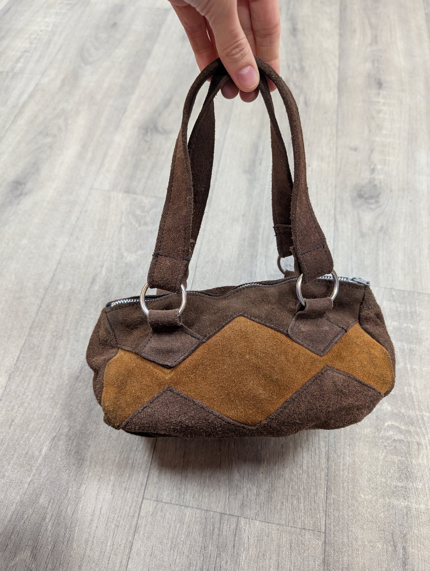 1970s brown suede bag