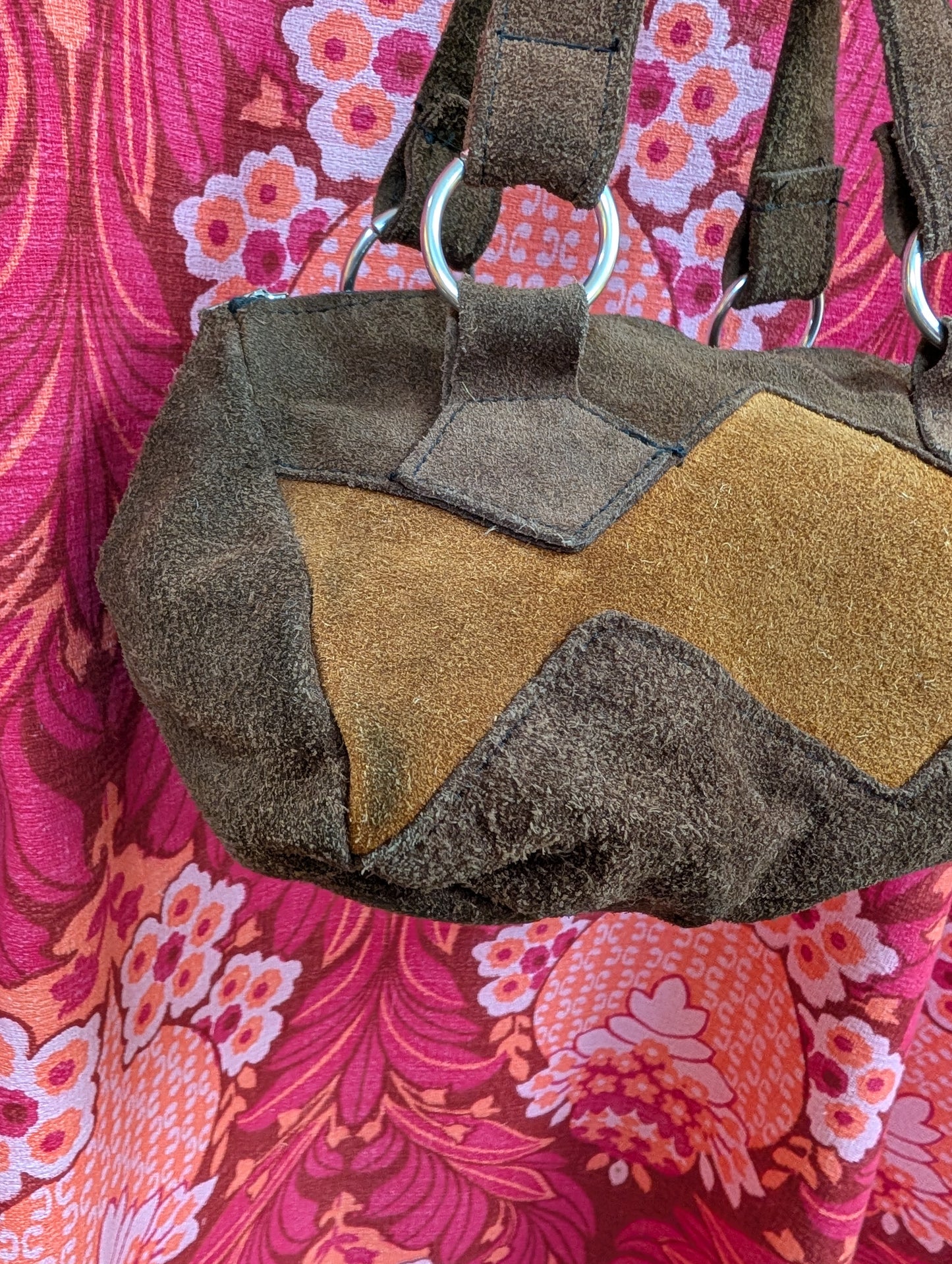 1970s brown suede bag