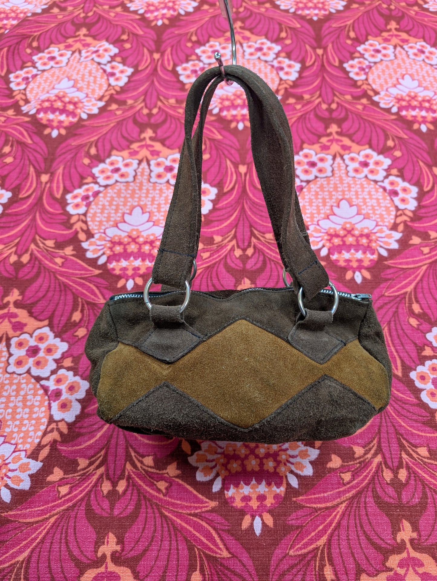 1970s brown suede bag