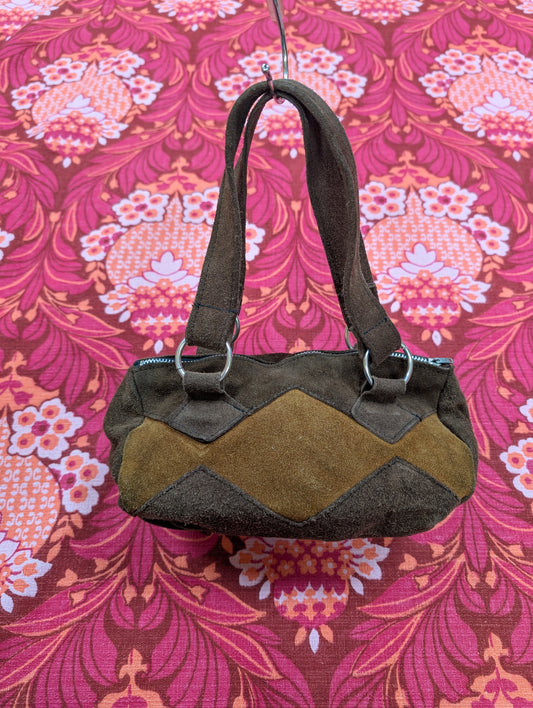 1970s brown suede bag