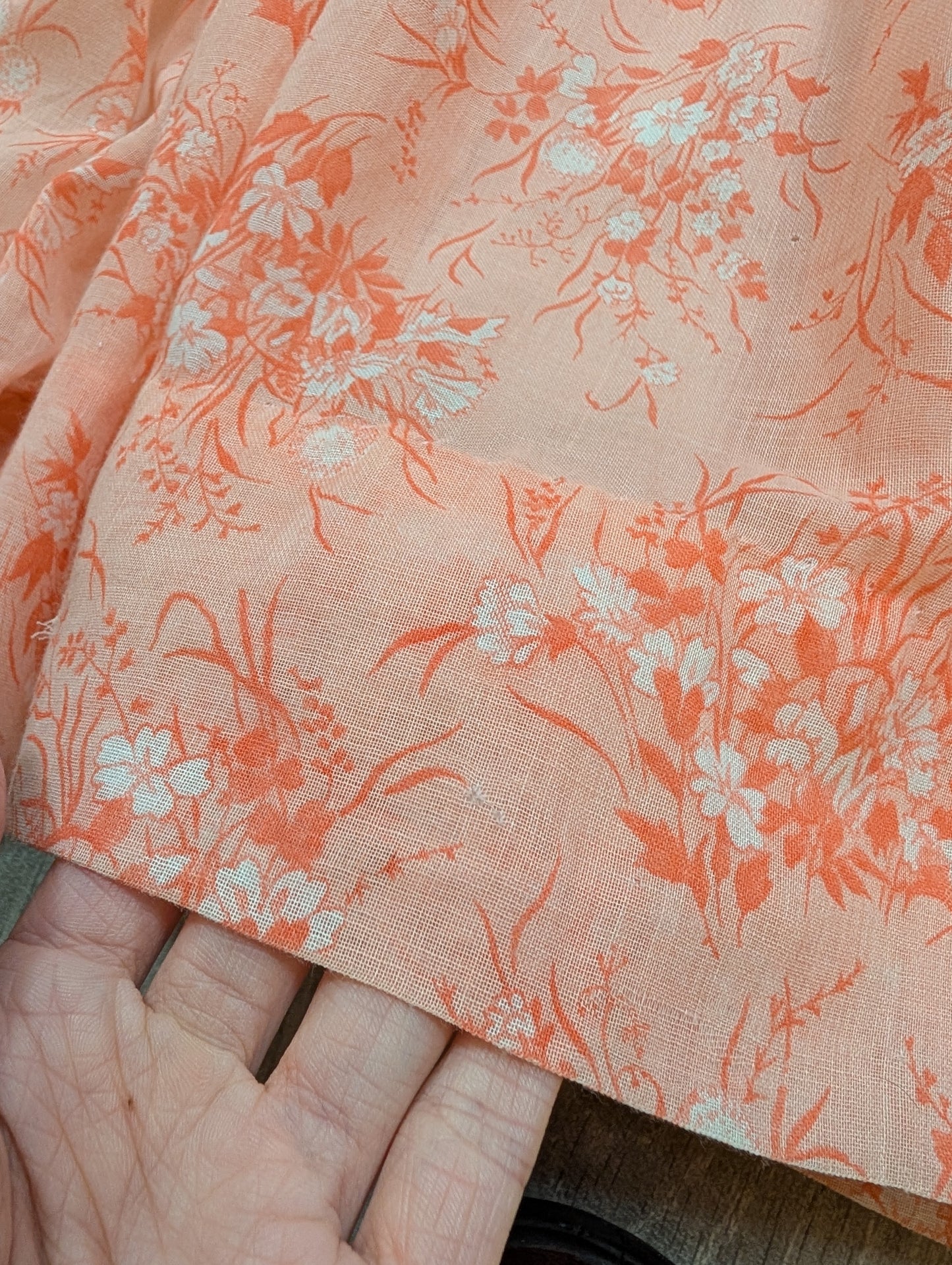 1970s pink floral maxi dress - Size 6