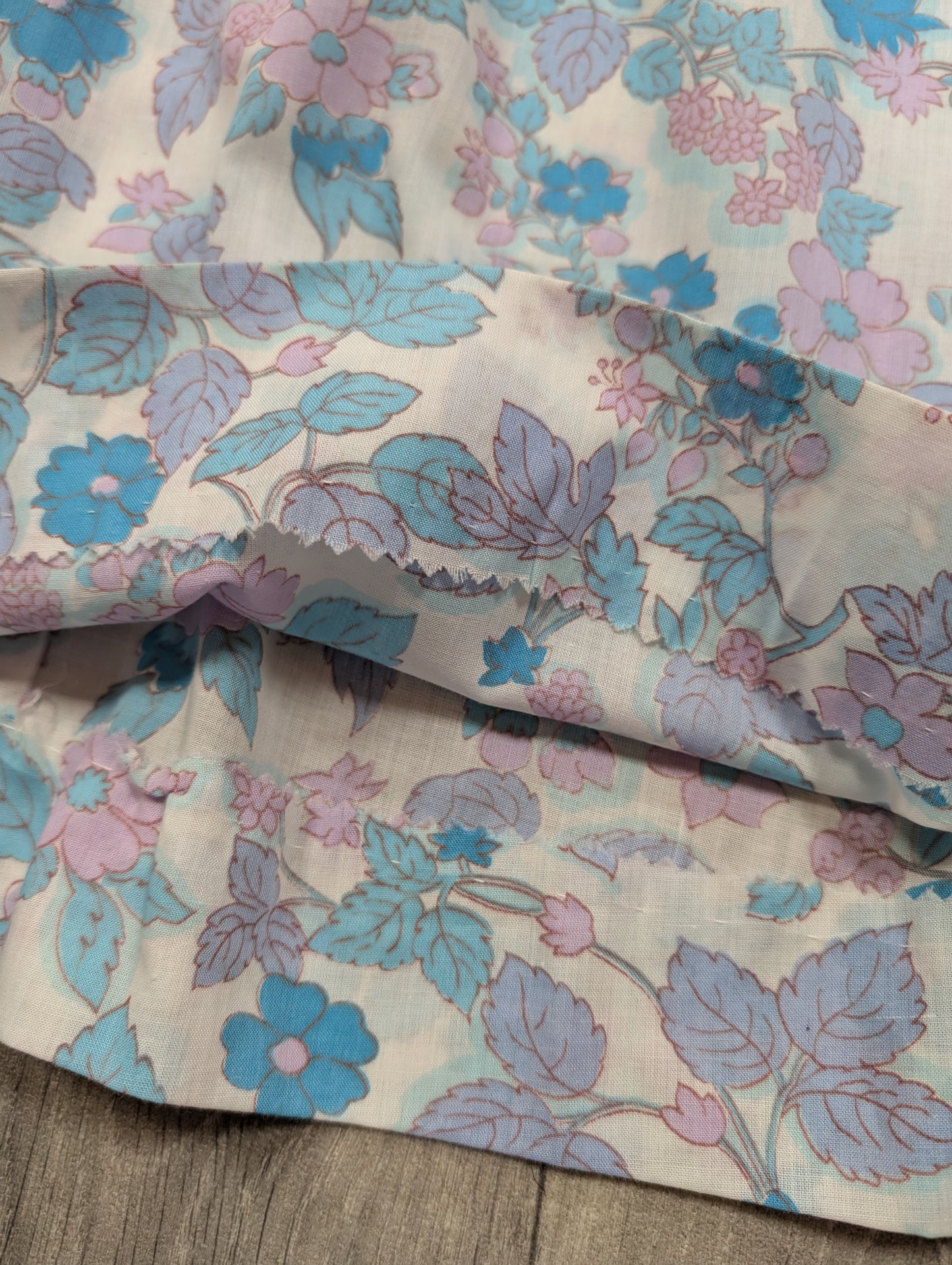 1970s blue floral maxi dress - S/8/10