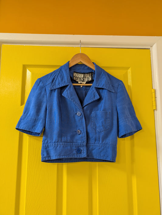 1970s Marion Foale and Sally Tuffin blue jacket - XS/S