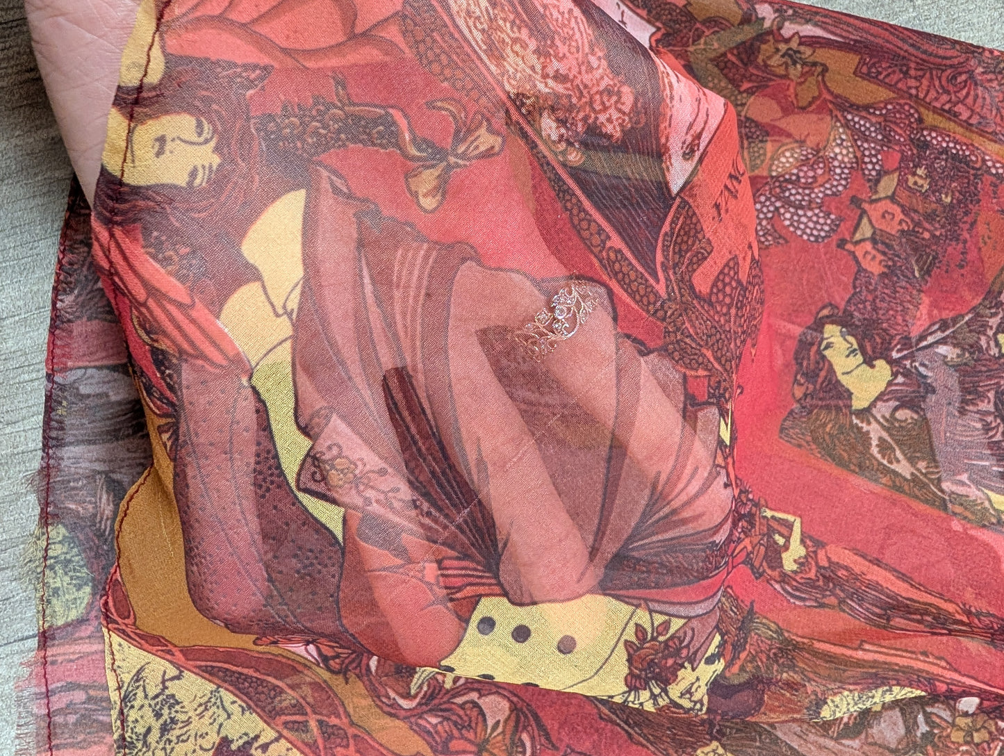 60s/70s novelty print sheer dress - XS