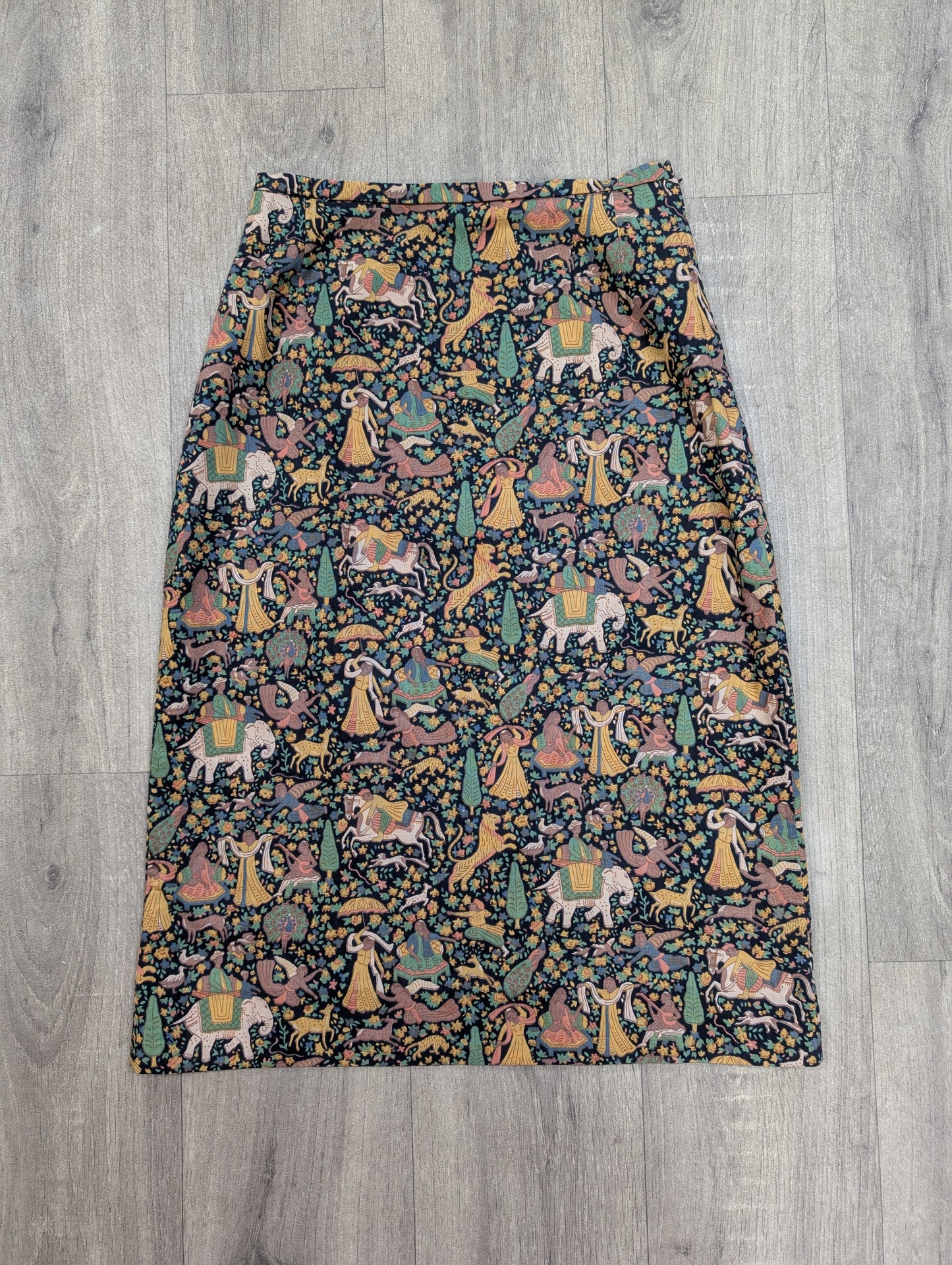 1970s medieval Liberty print skirt - 24" waist