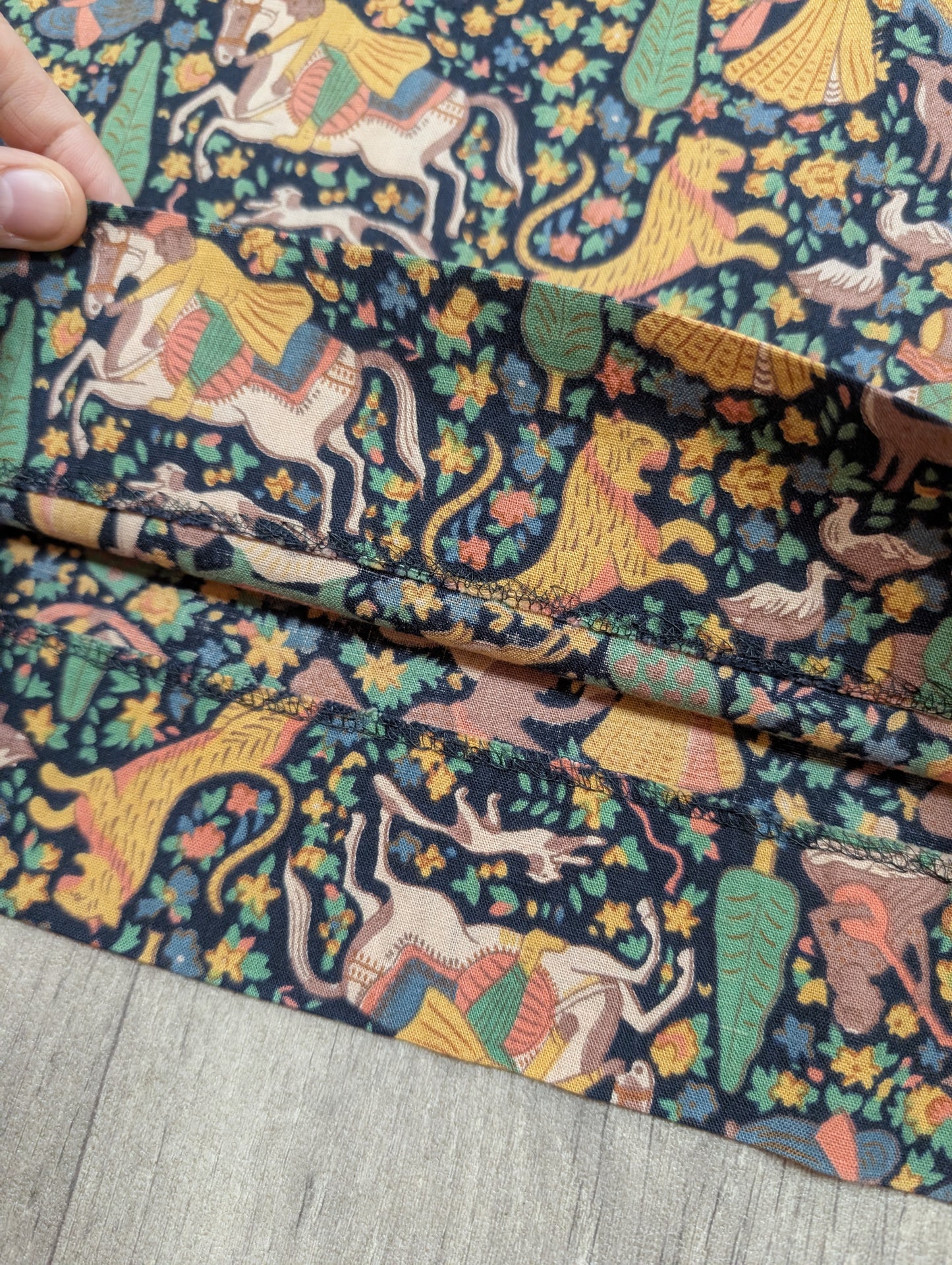 1970s medieval Liberty print skirt - 24" waist