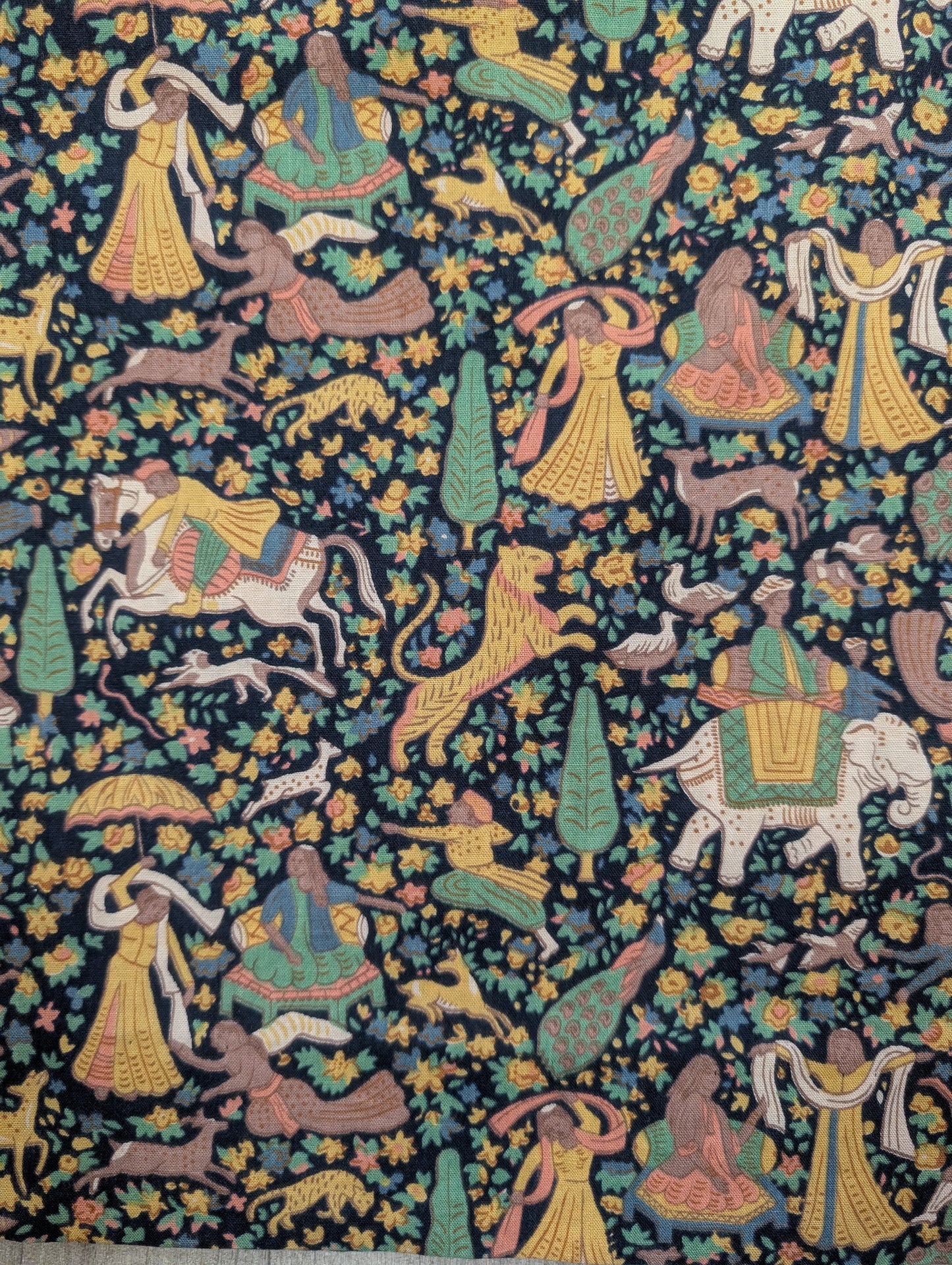 1970s medieval Liberty print skirt - 24" waist
