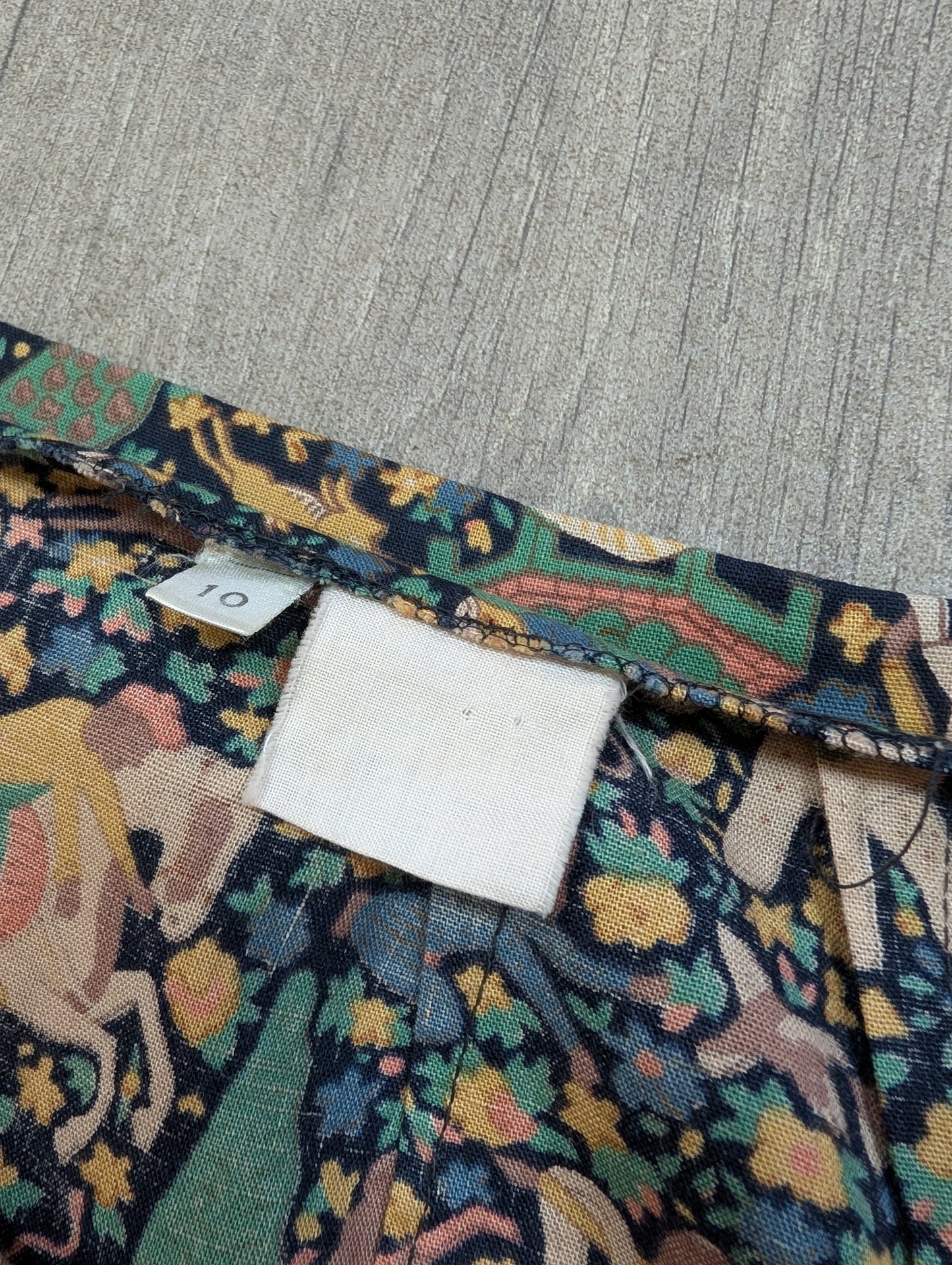 1970s medieval Liberty print skirt - 24" waist