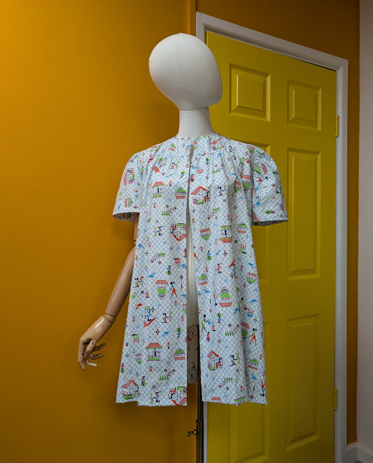 Novelty print cotton house coat/jacket - XS/S