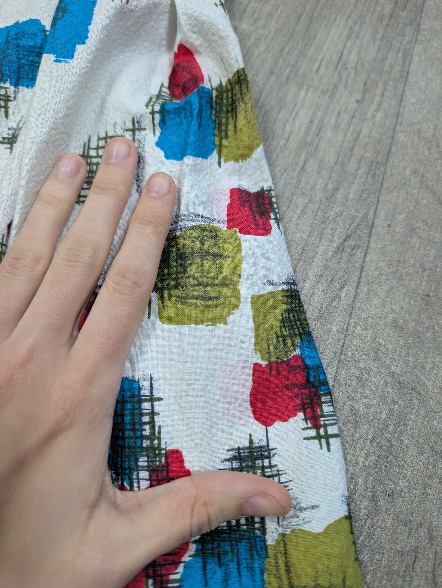 50s/60s cotton skirt - 28" waist
