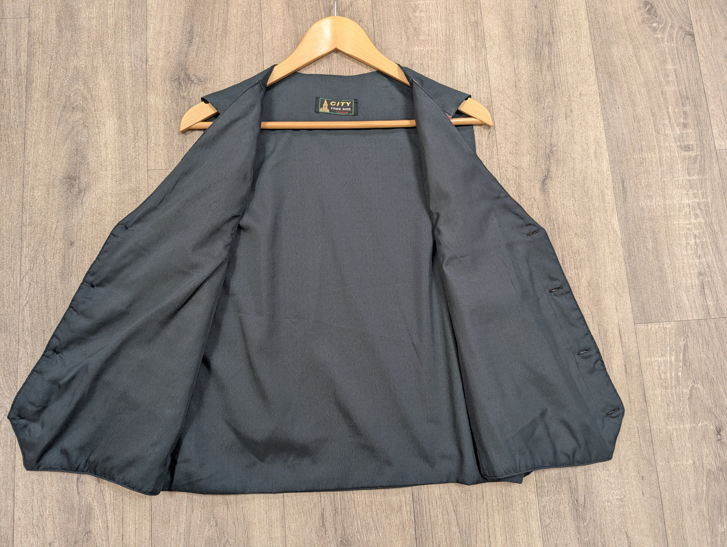 1980s City patterned waistcoat