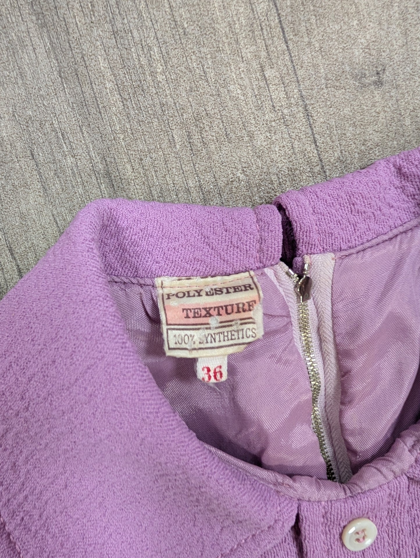 60s/70s lilac mini dress - S/8