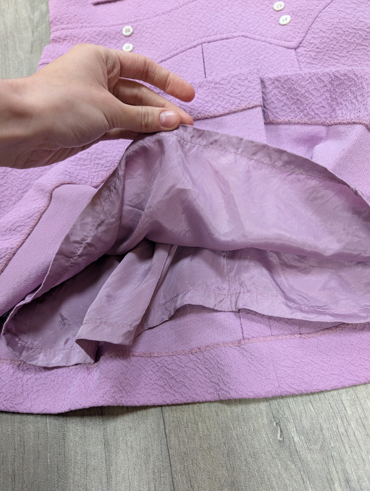 60s/70s lilac mini dress - S/8