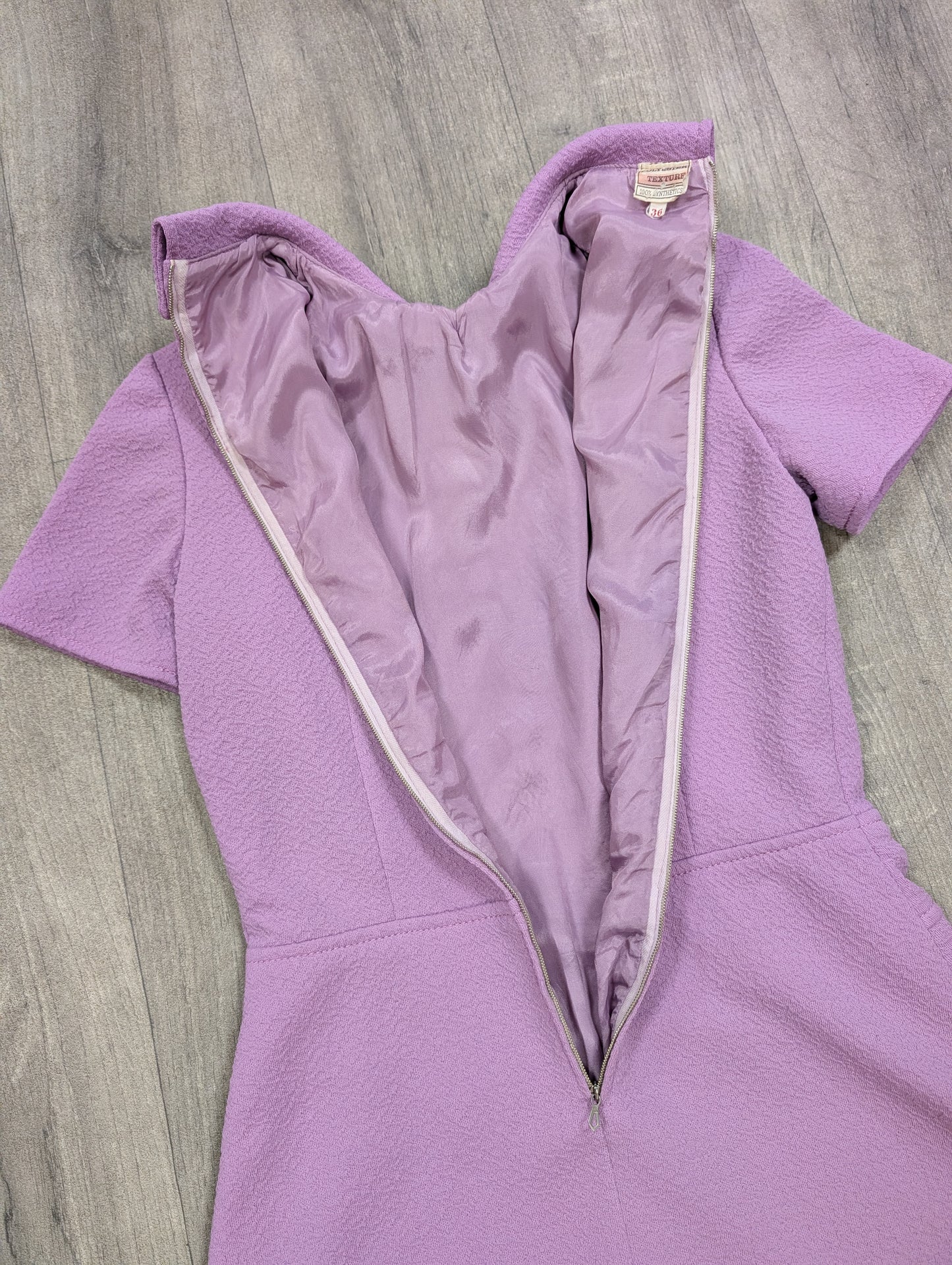 60s/70s lilac mini dress - S/8