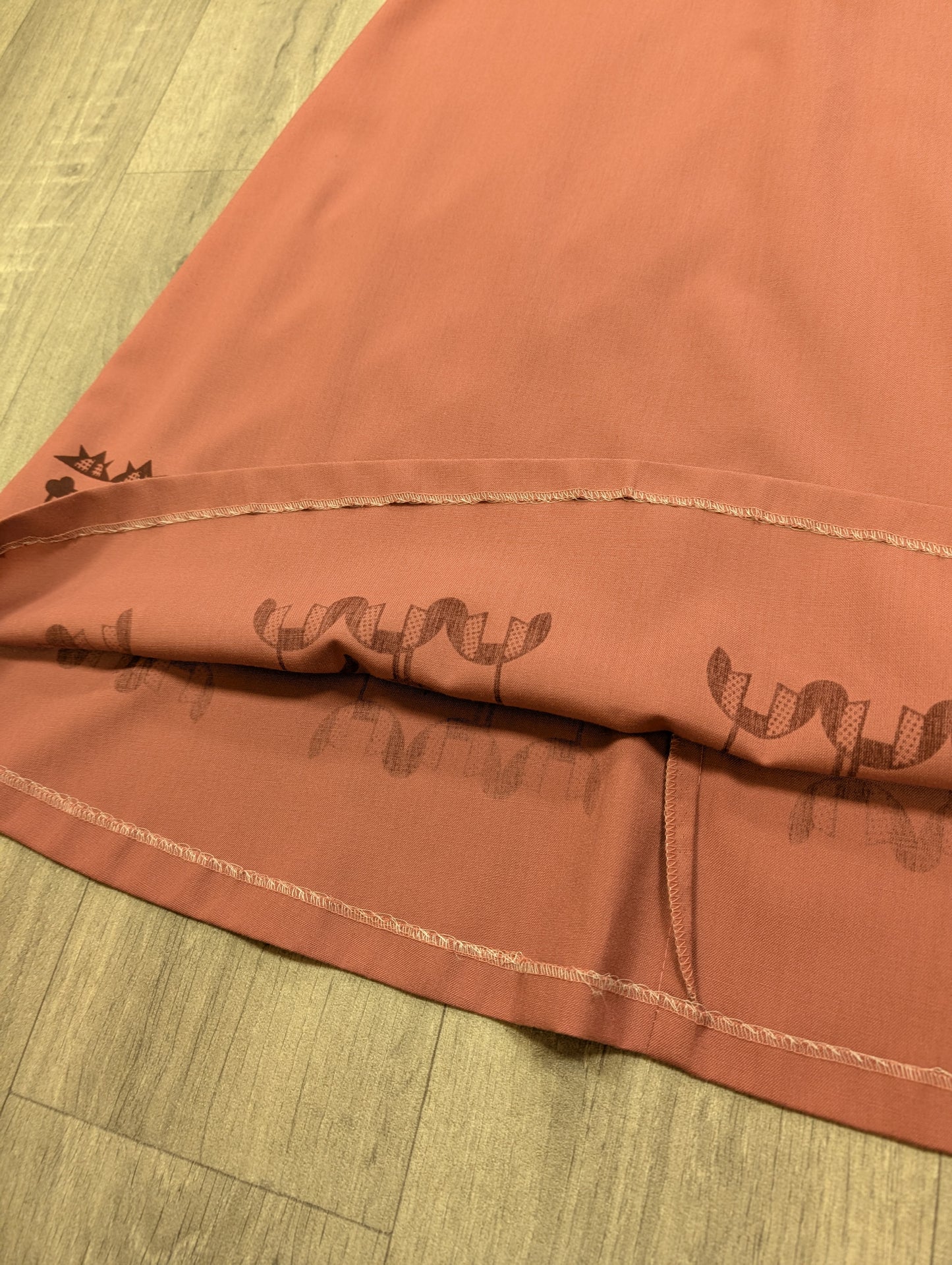 70s/80s dusky pink dress and belt - S/8/10