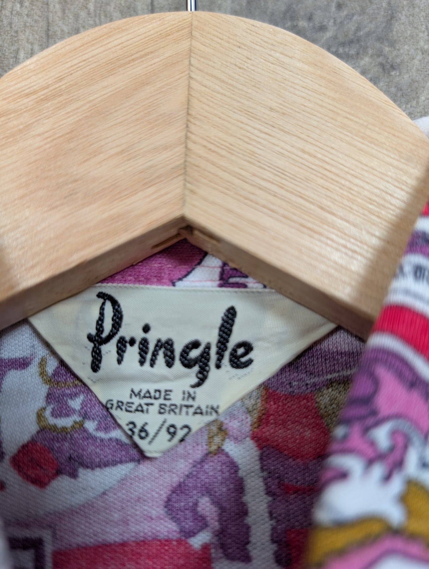 1970s Pringle pink novelty circus print cotton shirt - XS