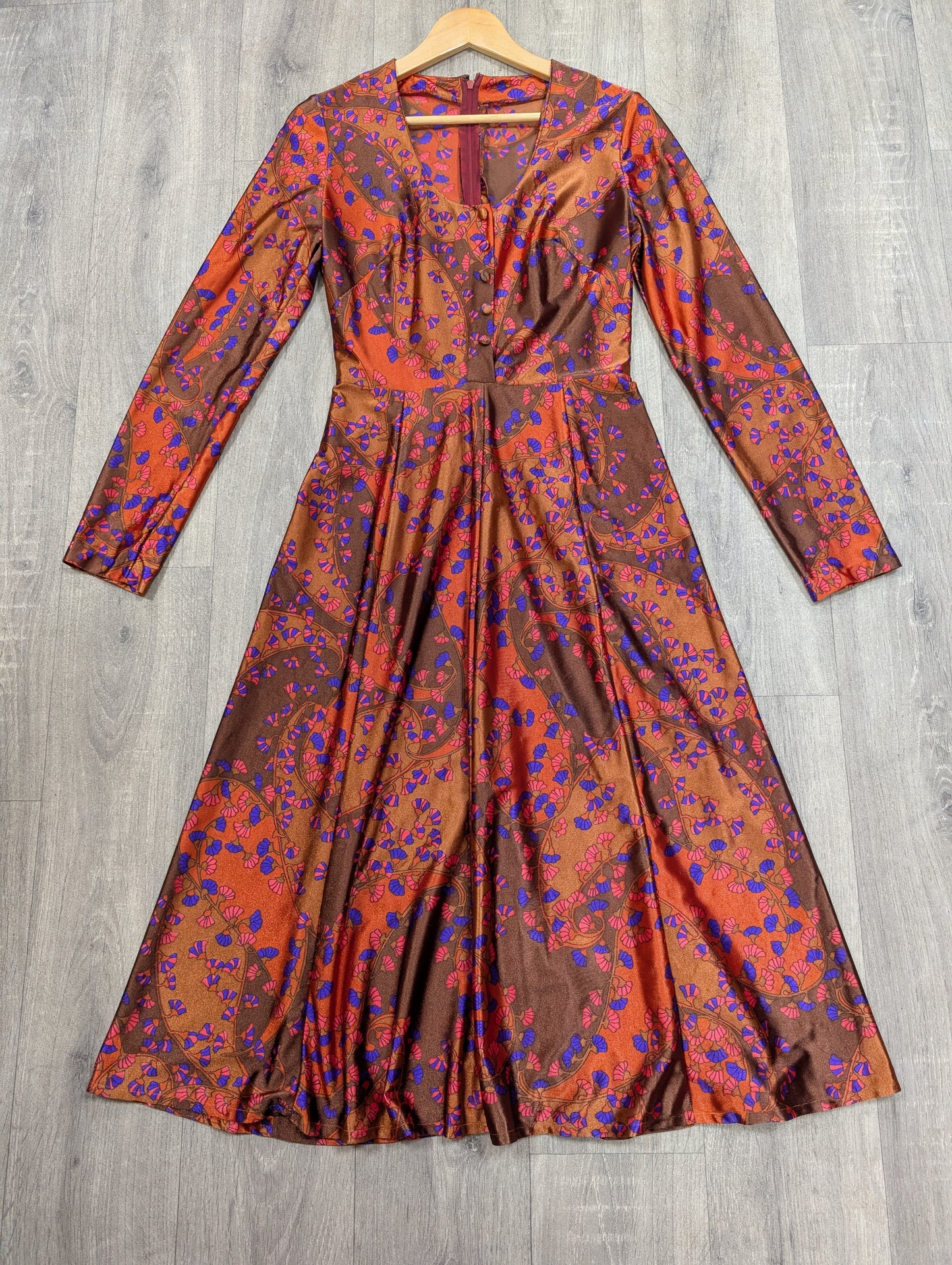 1970s psychedelic dress - S/8/10