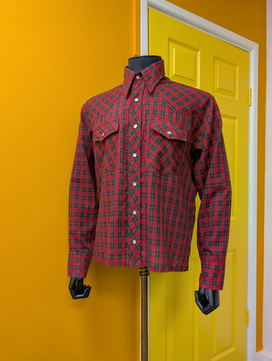 1970s Western Collection by Michael Barry red check shirt