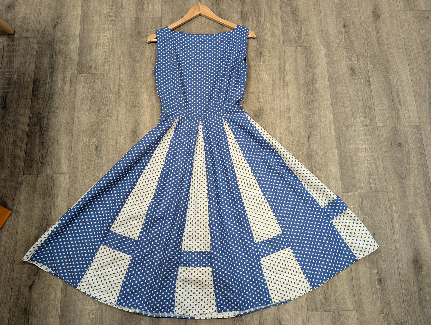 1950s Provawear blue/white polka dot cotton dress - XS/6