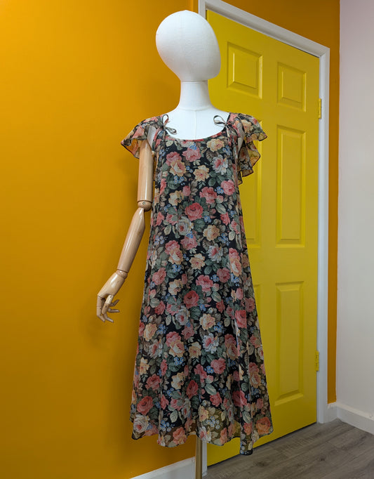 1970s Zanie floral dress - XS/S/6/8