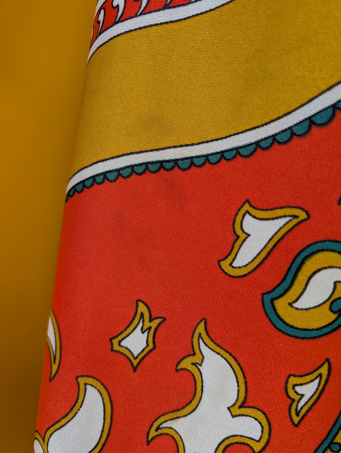 60s/70s psychedelic nylon dress - M/12
