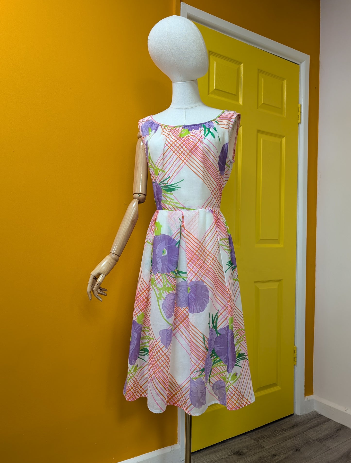 1970s Horrockses floral dress - S/10