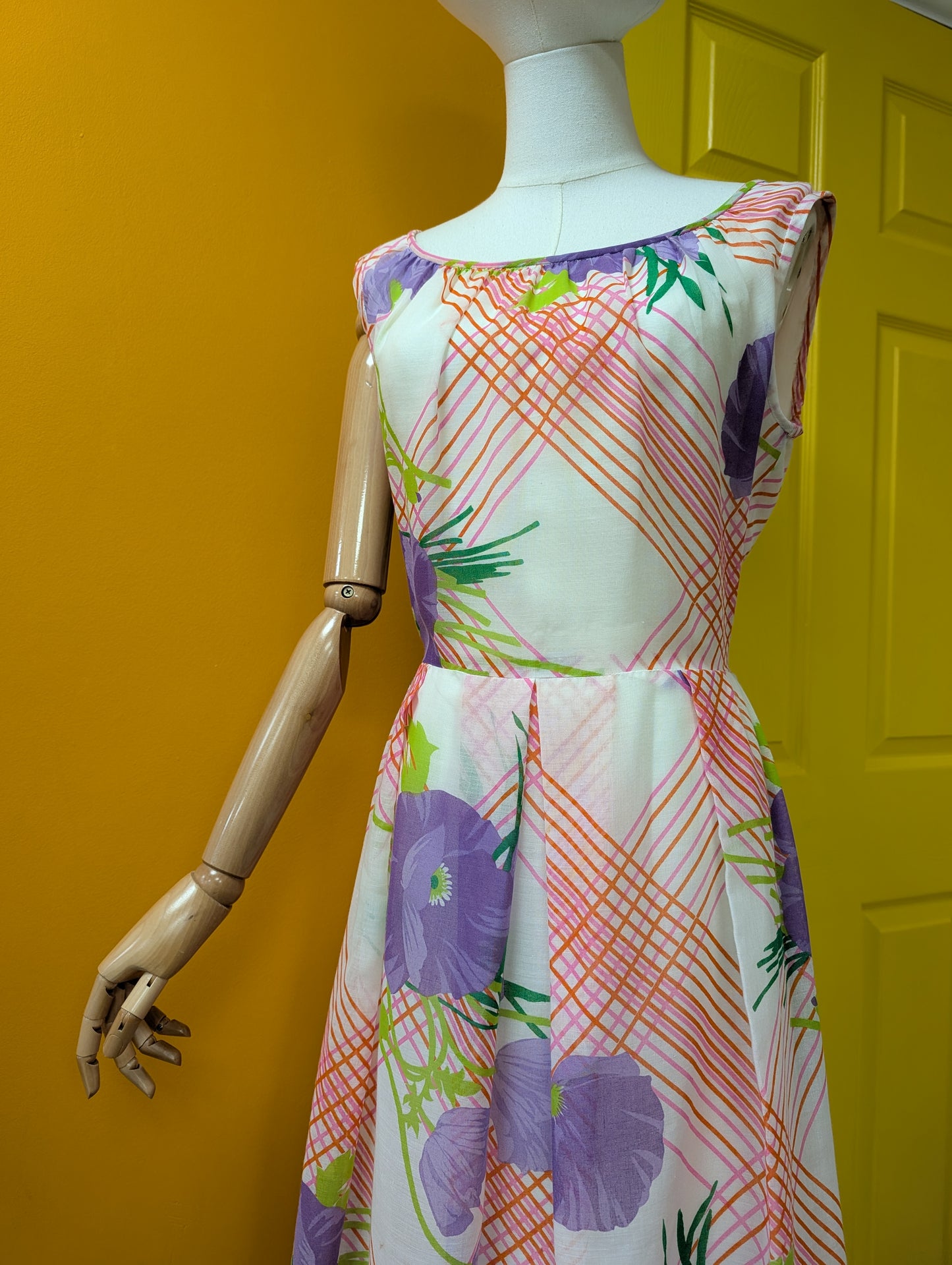 1970s Horrockses floral dress - S/10