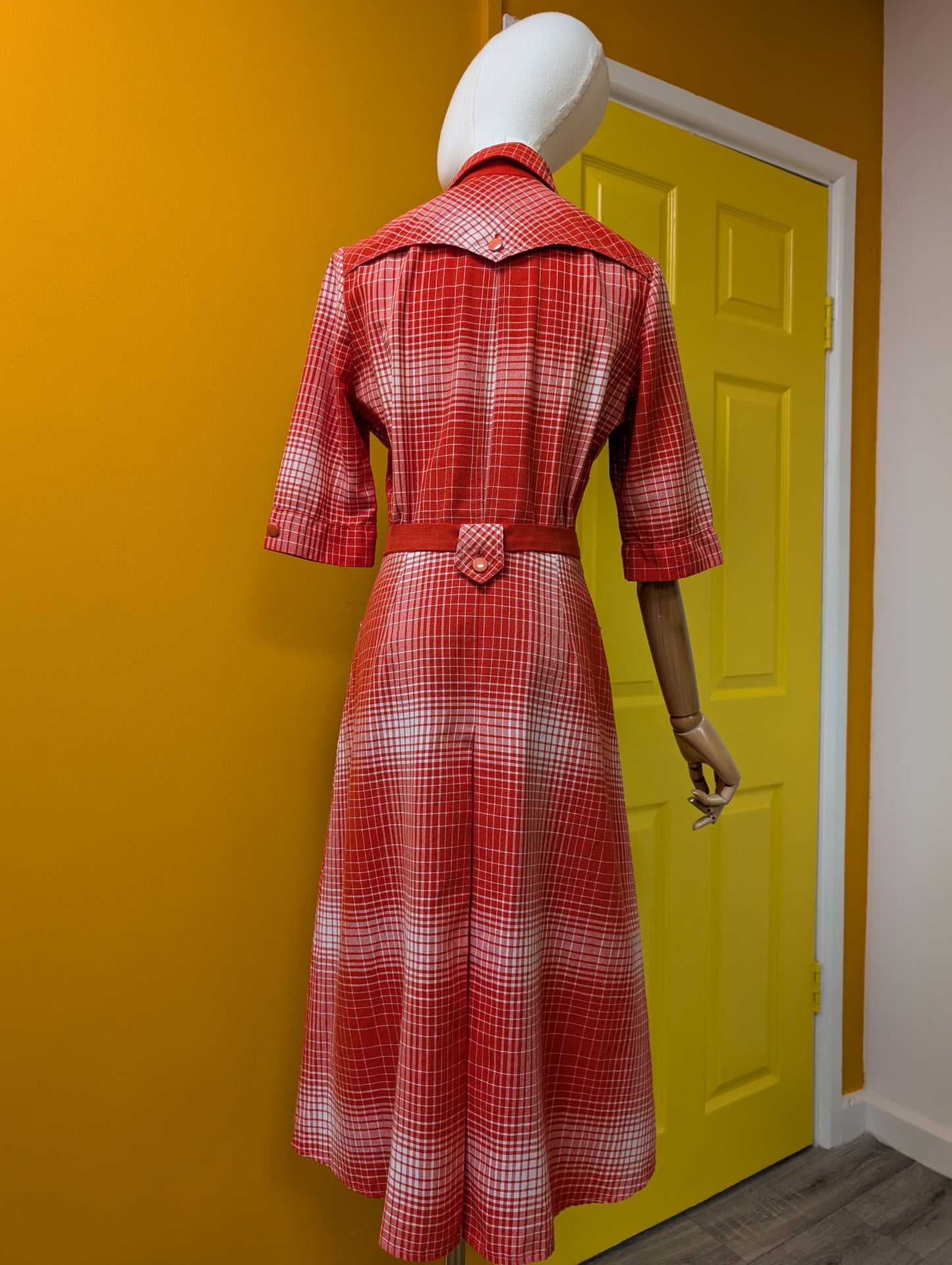 1970s Lady Ascot red dress - S/10