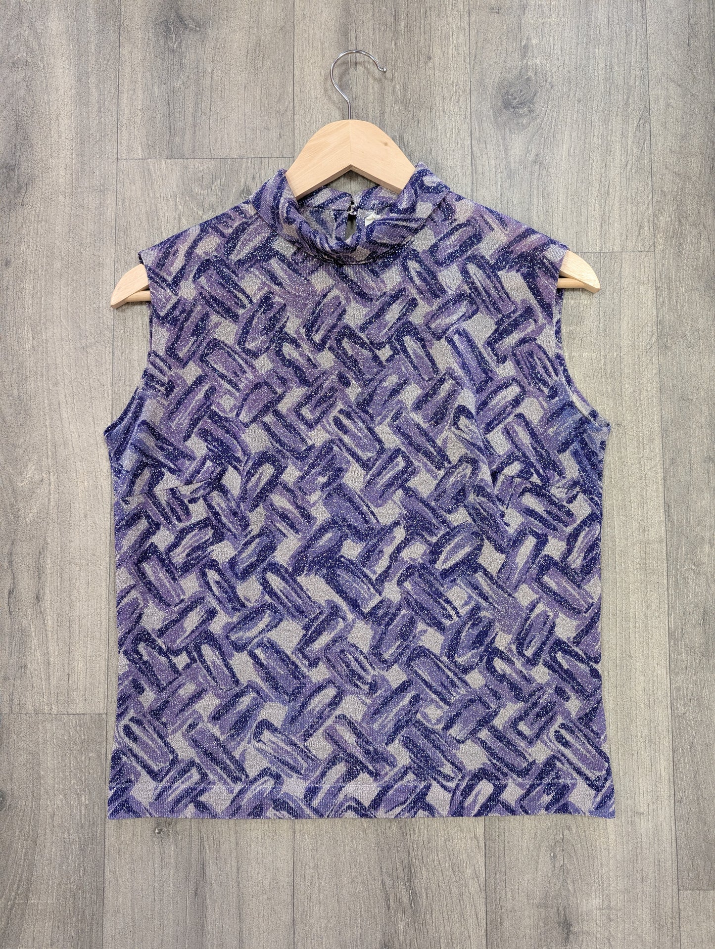1960s Tricosa purple lurex top - M