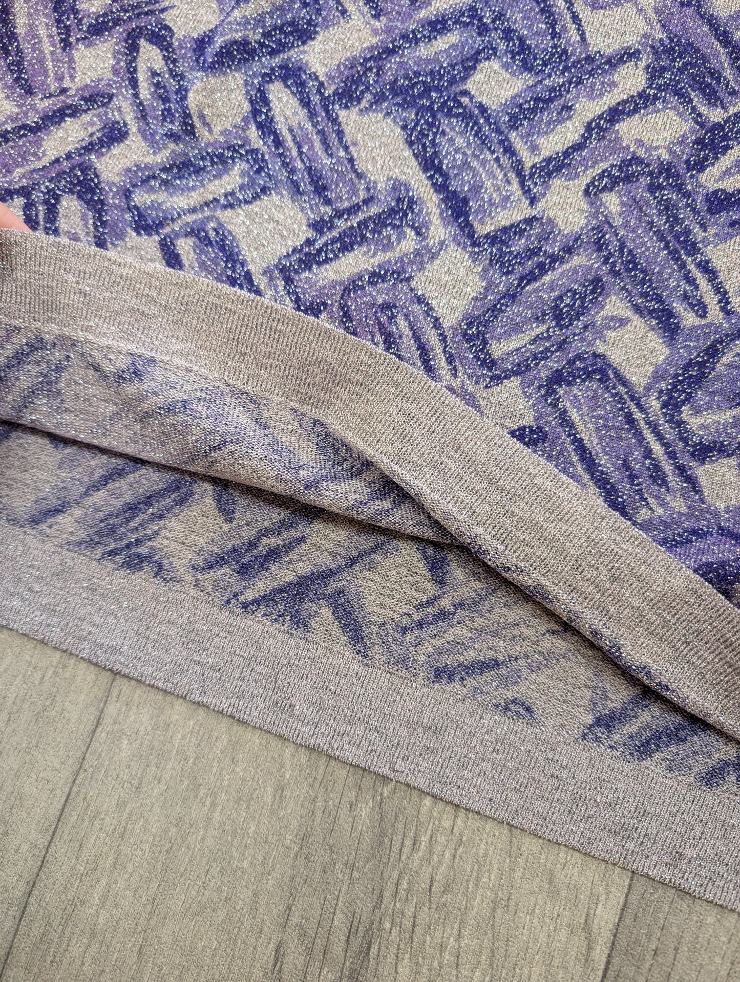 1960s Tricosa purple lurex top - M