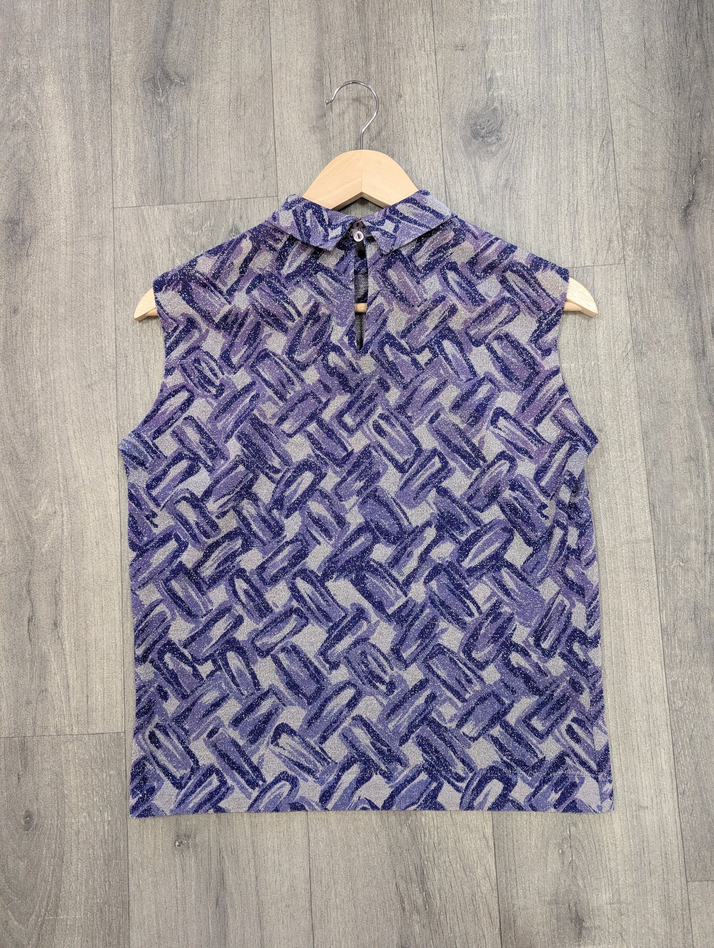 1960s Tricosa purple lurex top - M