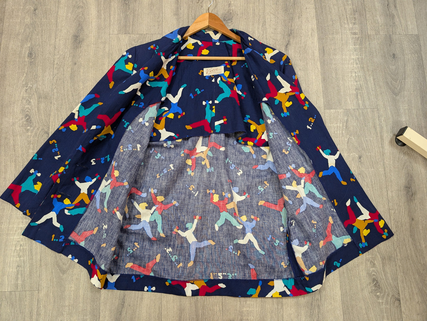 1980s Verve novelty print cotton jacket - M/L