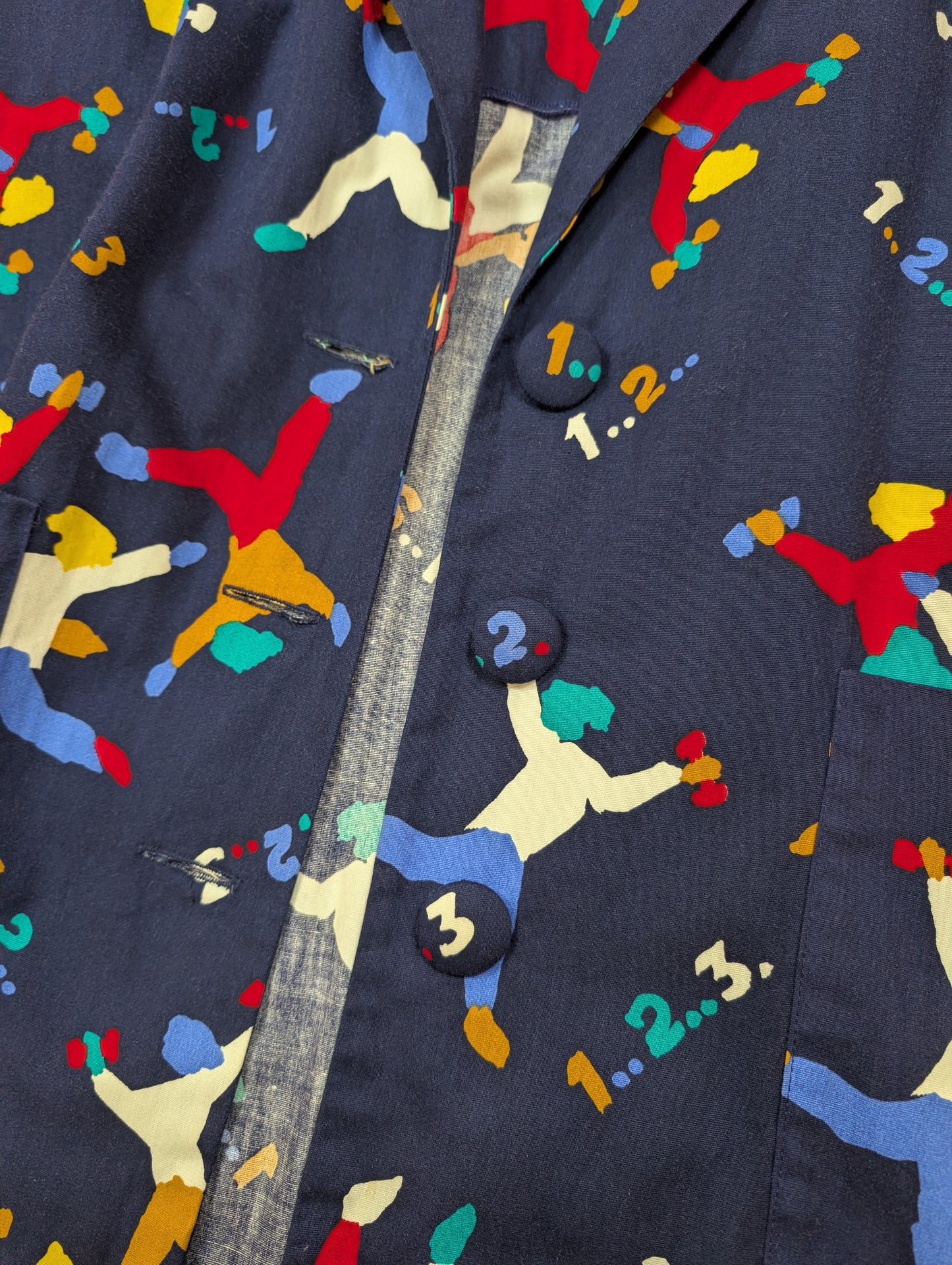 1980s Verve novelty print cotton jacket - M/L