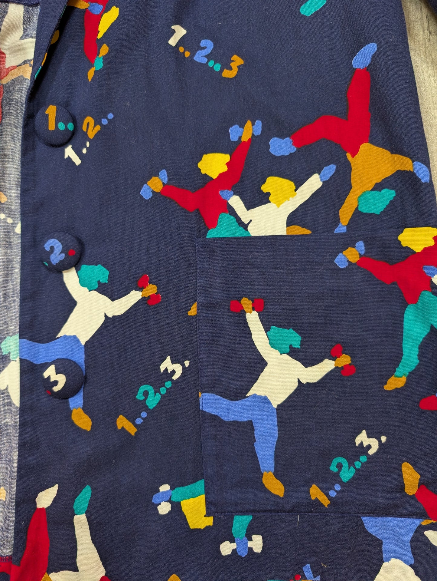 1980s Verve novelty print cotton jacket - M/L