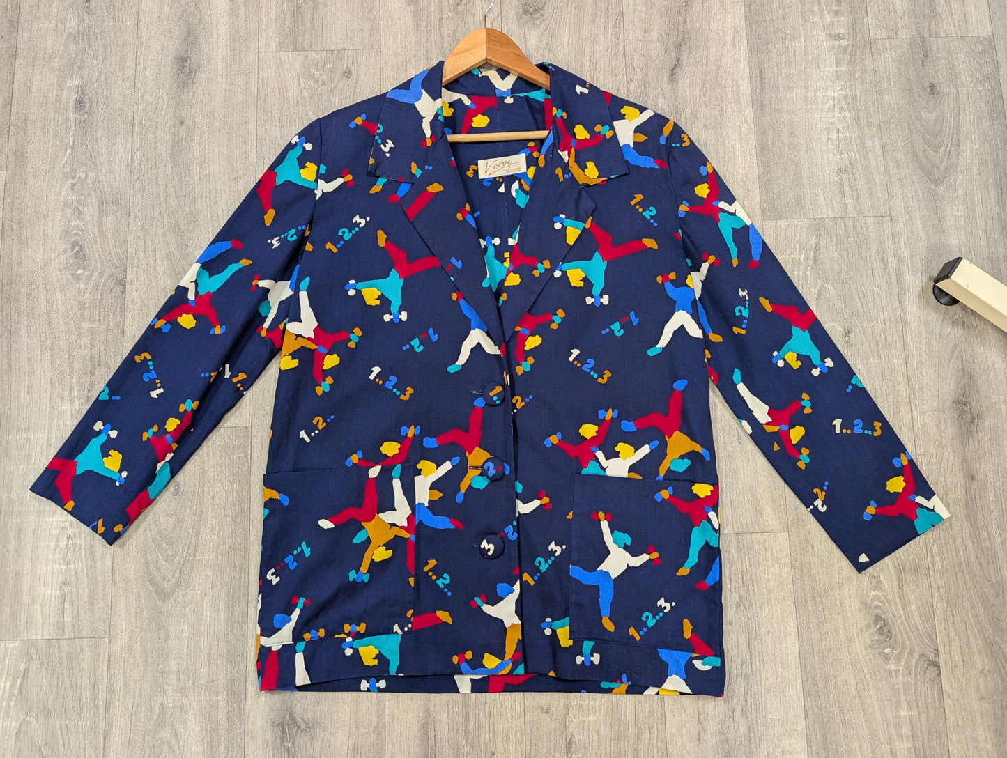 1980s Verve novelty print cotton jacket - M/L
